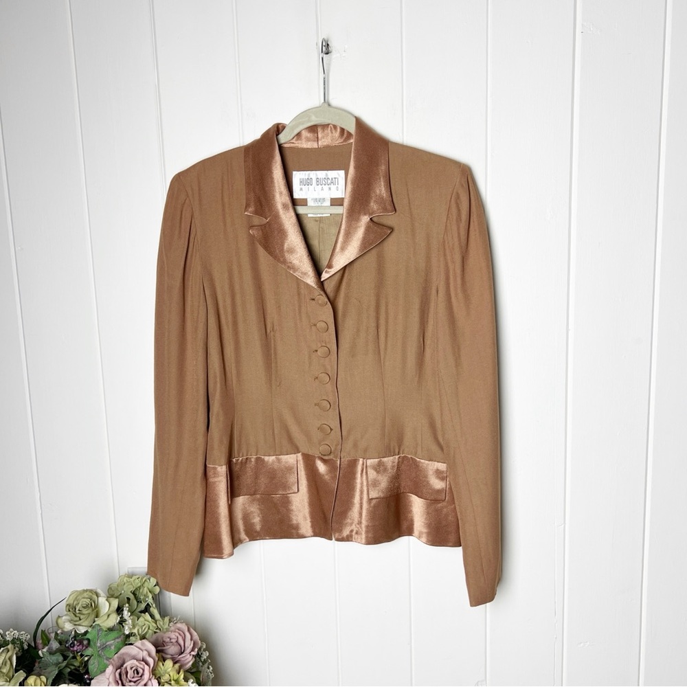 SOLD Hugo Buscati Women Brown Suit Jacket Sz 10